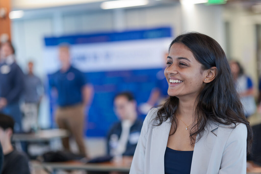 woman student smiling